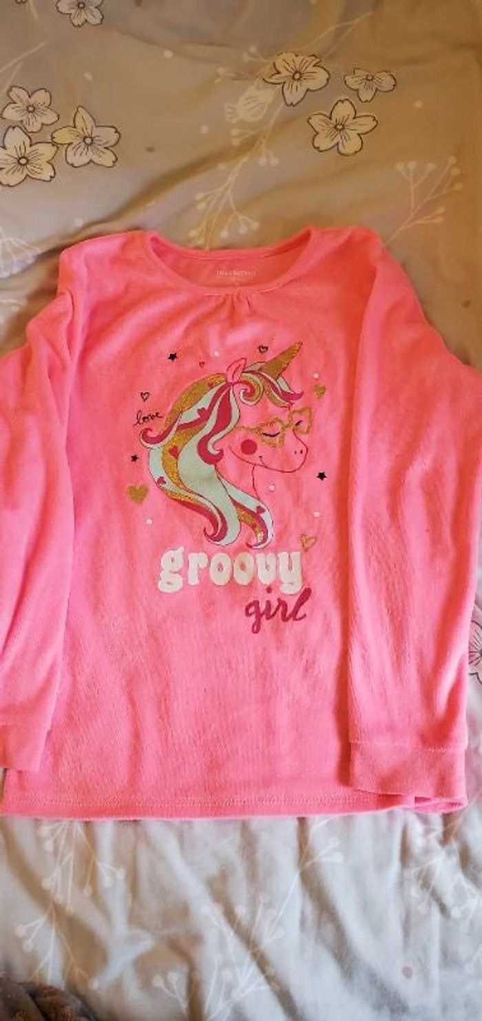 Pyjama velours licorne