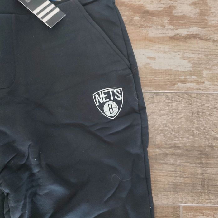 Pantalon de survêtement coton bas de jogging Adidas NBA Nets noir de 2010 taille M - photo numéro 4