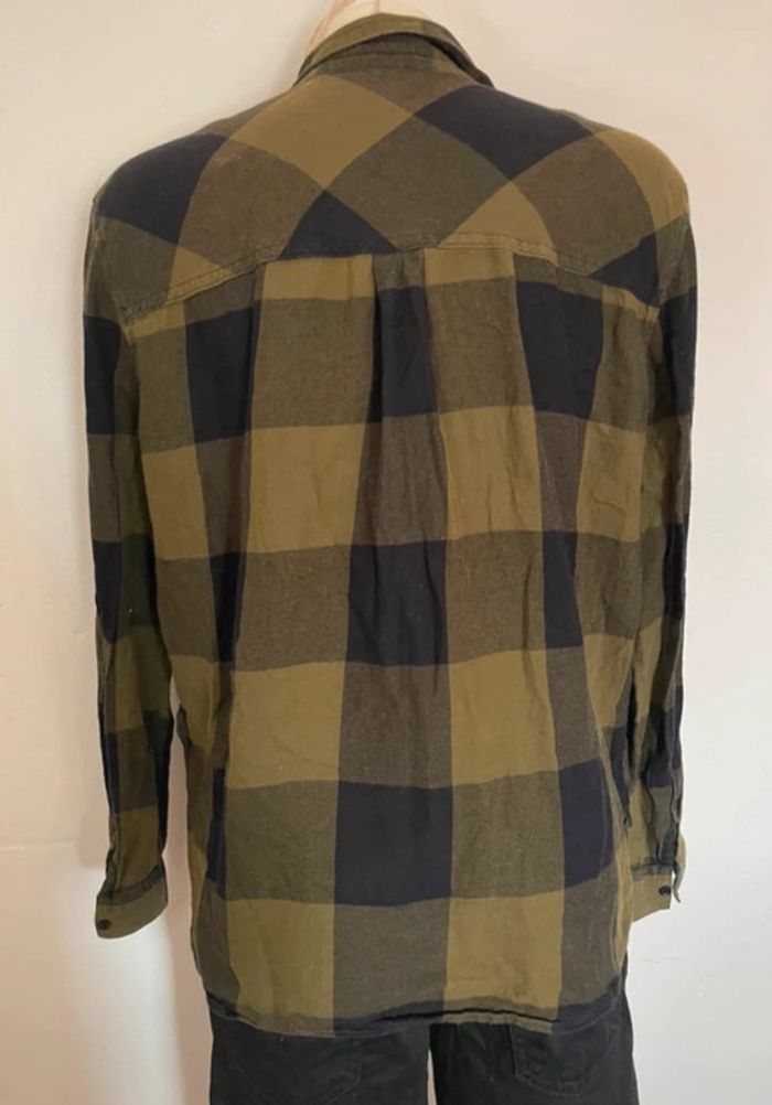 Chemise à carreaux kaki/noir - photo numéro 4