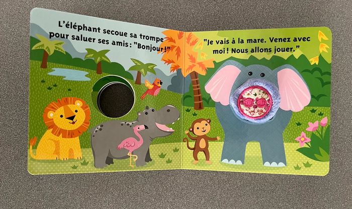 Livre d’éveil marionnette l’éléphant Bébés câlins - photo numéro 5