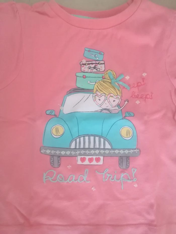 Ensemble T-shirt et short fille 12-18 mois - photo numéro 4