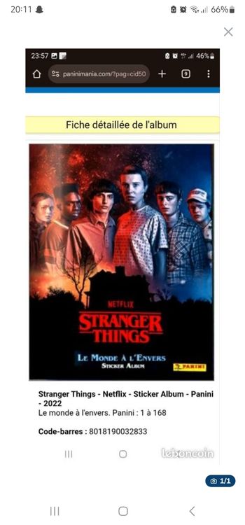 Stranger Things - Netflix - Sticker Album - Panini - 2022