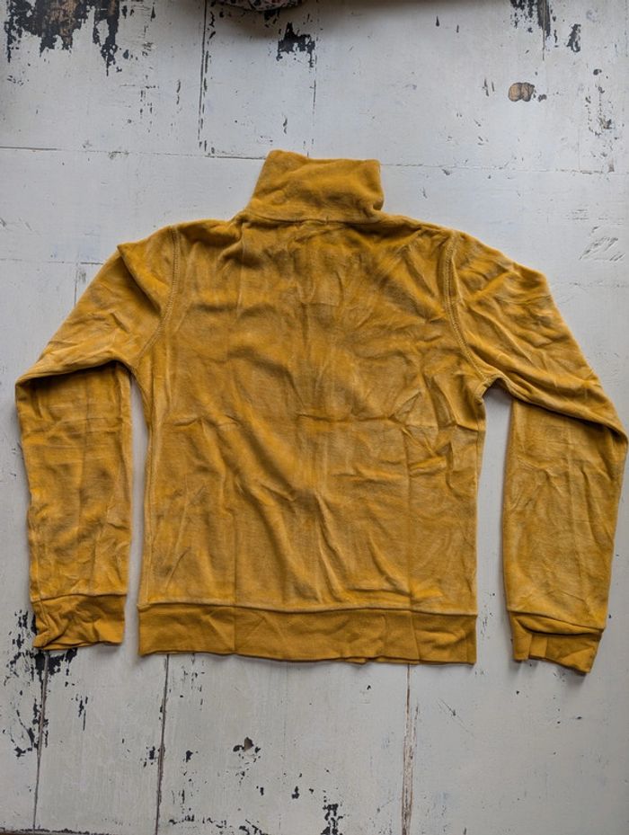 Veste zippée en velours éponge jaune moutarde – Taille M - photo numéro 9