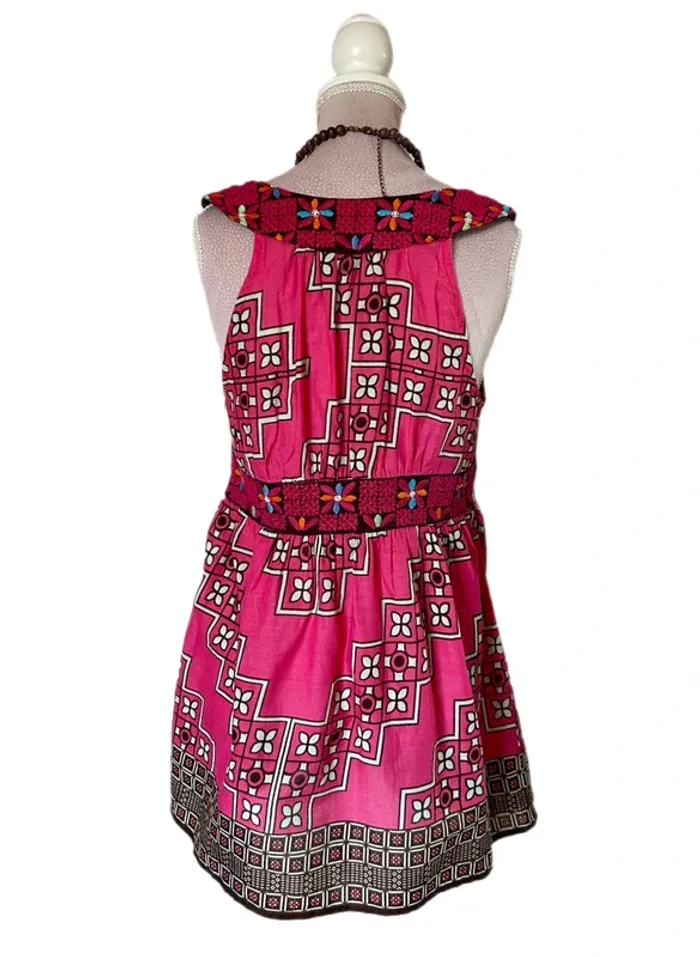 🌸🌿Blouse tunique made in India vintage 2000 H&M inspiration 70s Boho hippie style sleeveless tunic🌿🌺 - photo numéro 7