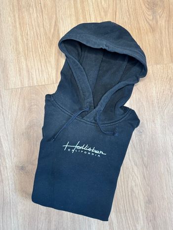 Sweat à capuche Hollister noir