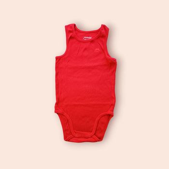 🔸Body Sans Manches Rouge Garçon - Orchestra 24 Mois🔸