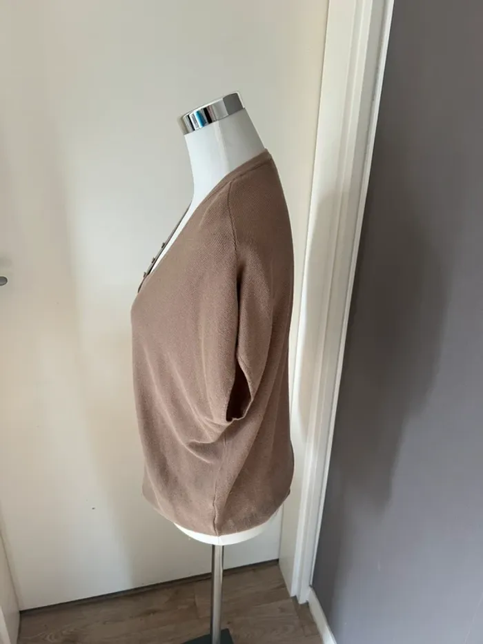 Morgan pull fin sans manches Camel,taille M/38 - photo numéro 6
