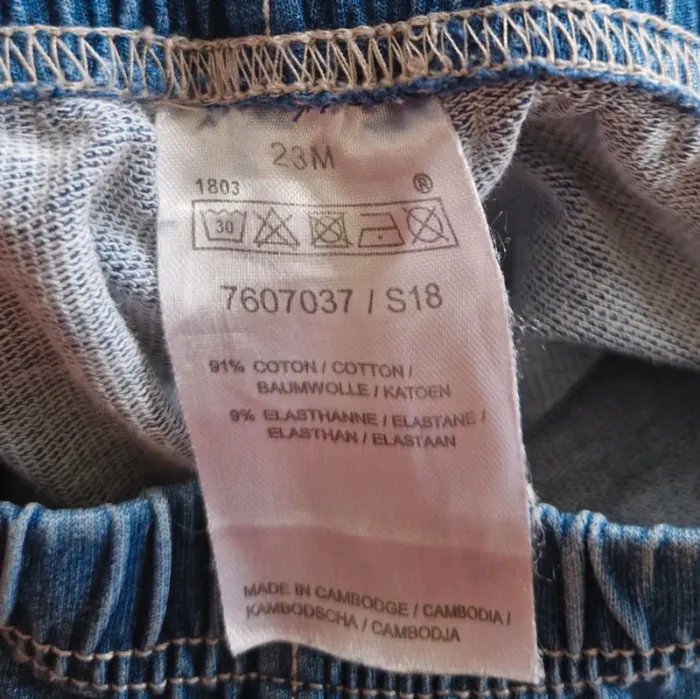 Superbe short en jeans bleu - Taille 23 mois - photo numéro 4