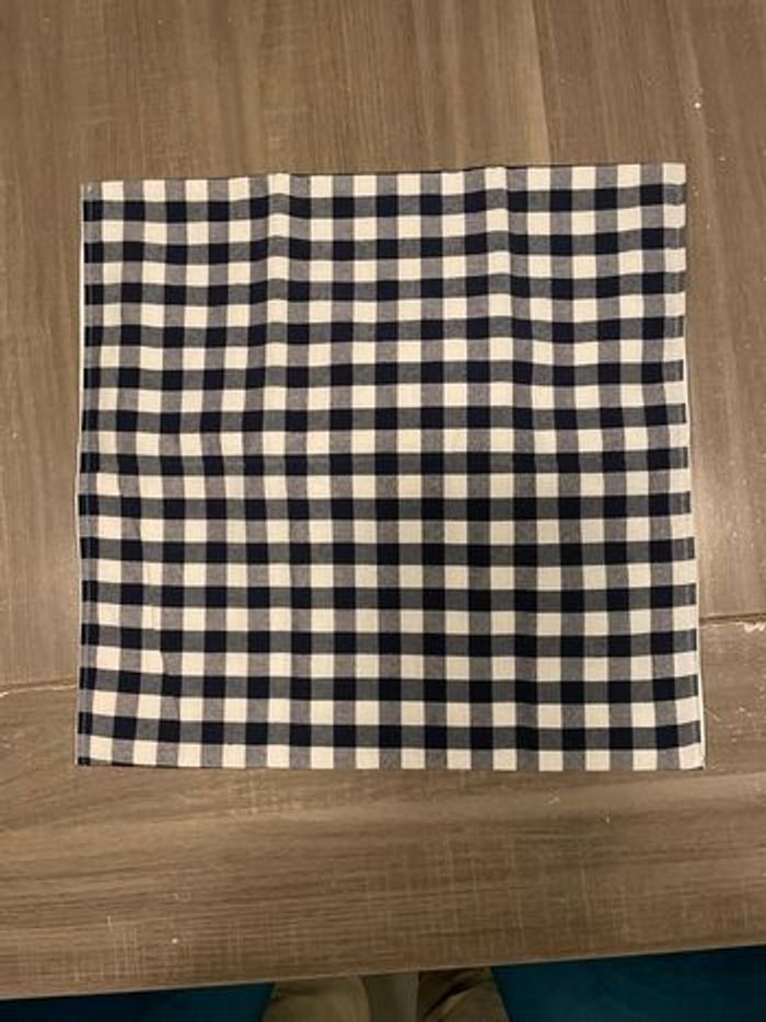 Sac à tarte vichy bleu marine - photo numéro 7