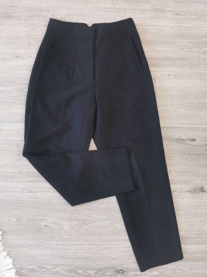 Pantalon à pince/de tailleur noir - Zara