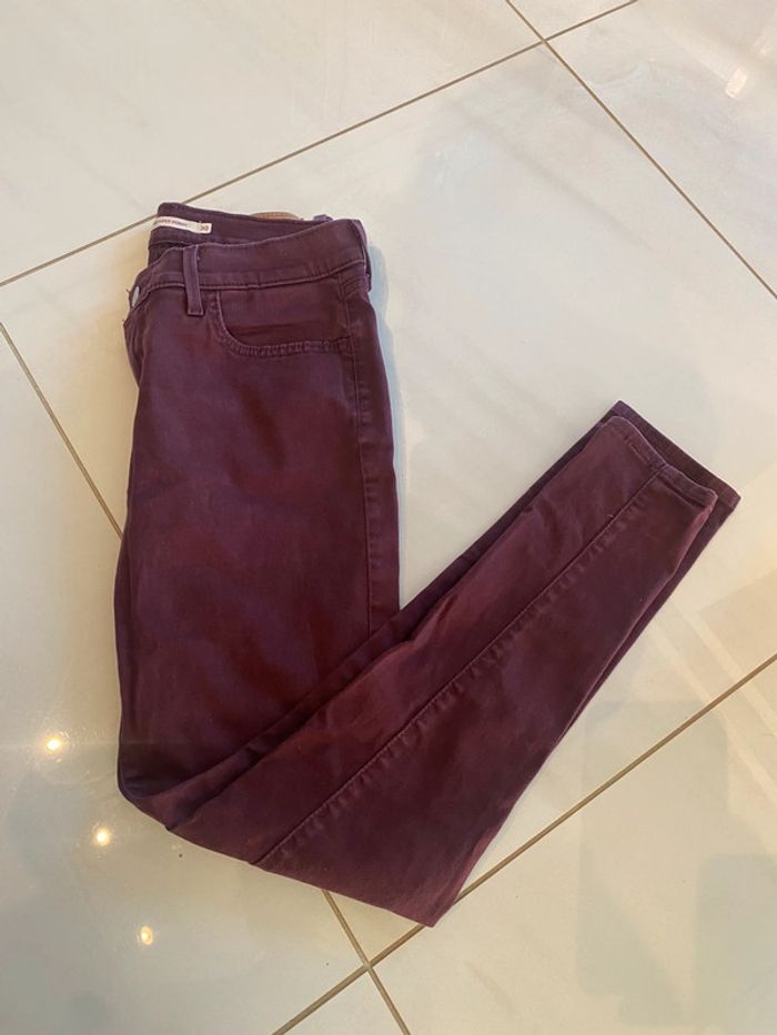 Jeans Lévis super skinny bordeaux L30W30 - photo numéro 2