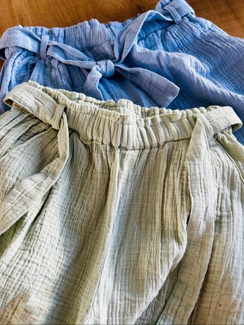 2 pantalons gaze de coton 12 ans