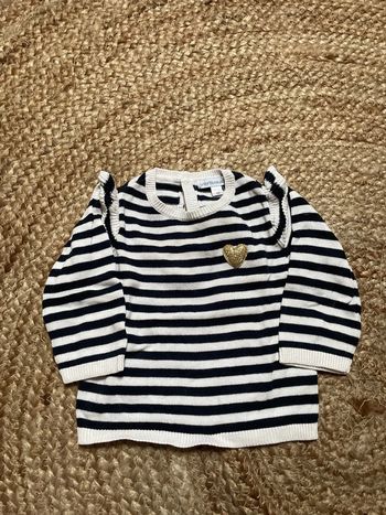 Pull marinière bébé fille