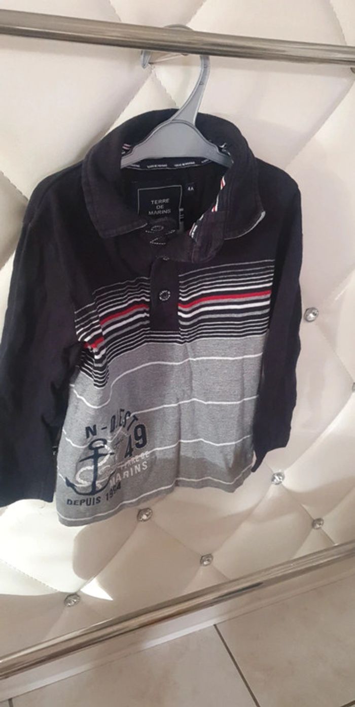 T shirt terre de marins 4 ans manches longues