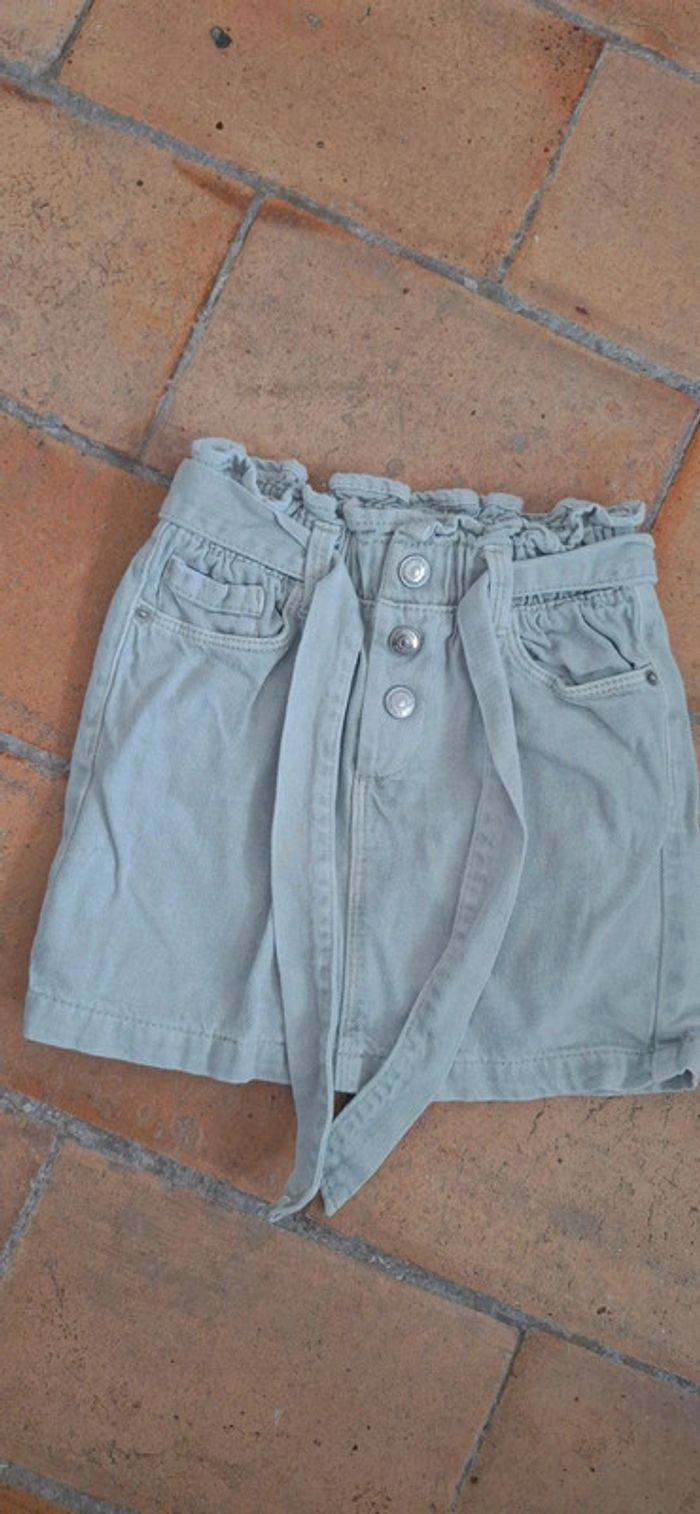 🌿Jupe en denim vert d’eau - neuve - parfaite en tenue de rentrée - photo numéro 2