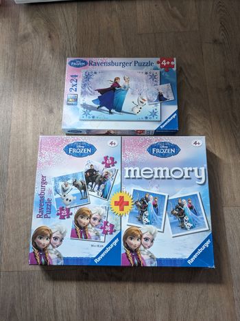 Lot de puzzles et memory Reine des neiges Ravensburger