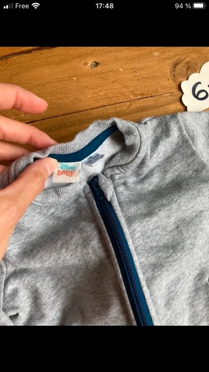 2 vestes sweat à zip - photo numéro 3