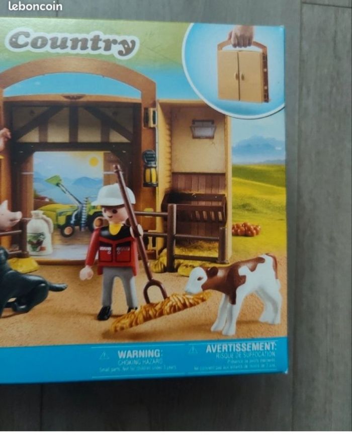 Jouet Playmobil country étable portative neuve - photo numéro 2