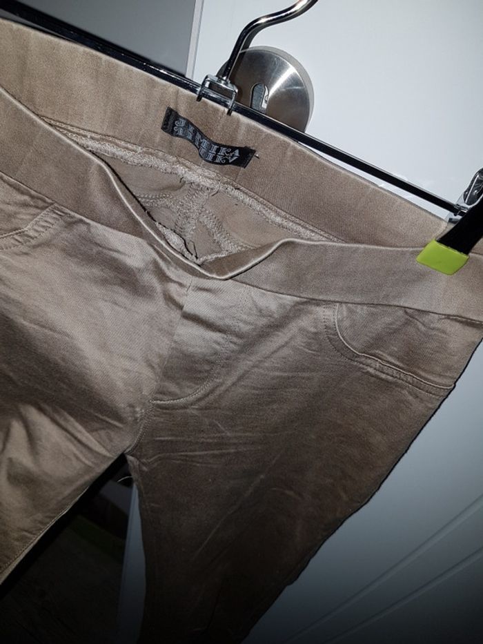 Pantalon beige foncé taille S - photo numéro 3