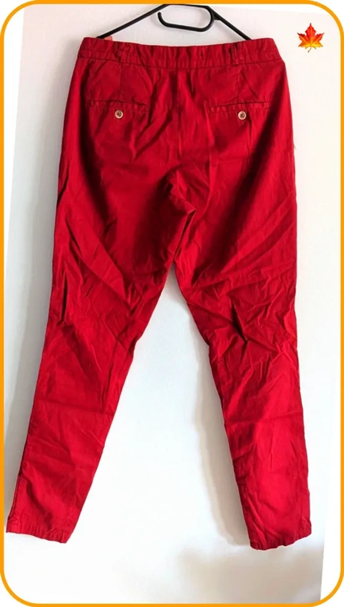 Chino rouge femme Zara 34 - photo numéro 2