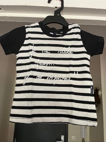 T-shirt garçon 12 mois Coton Blanc
