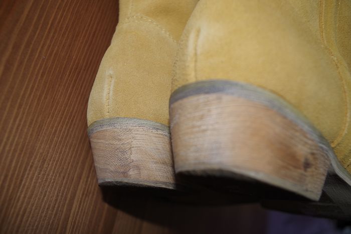 Bottes jaune 39 à enfiler avec tire-botte sur la tige - photo numéro 5