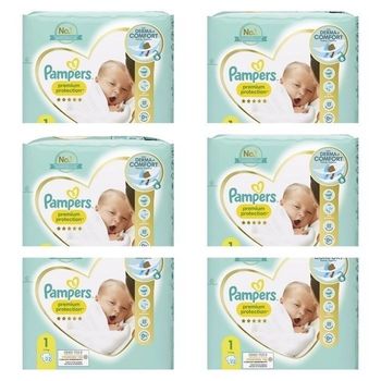 Lot de 132 Pampers Premium Proctection 2-5 kg Taille 1 Neuf