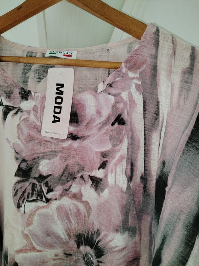 T-shirt large grande taille femmes rose - photo numéro 2