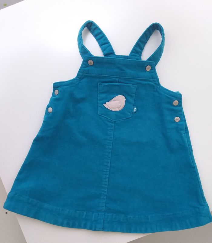Robe chasuble en velours fin, 6 mois, OBAÏBI, en très bon état - photo numéro 4