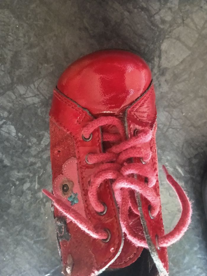 Chaussures rouge premier pas fille taille 22 mars bopy - photo numéro 5