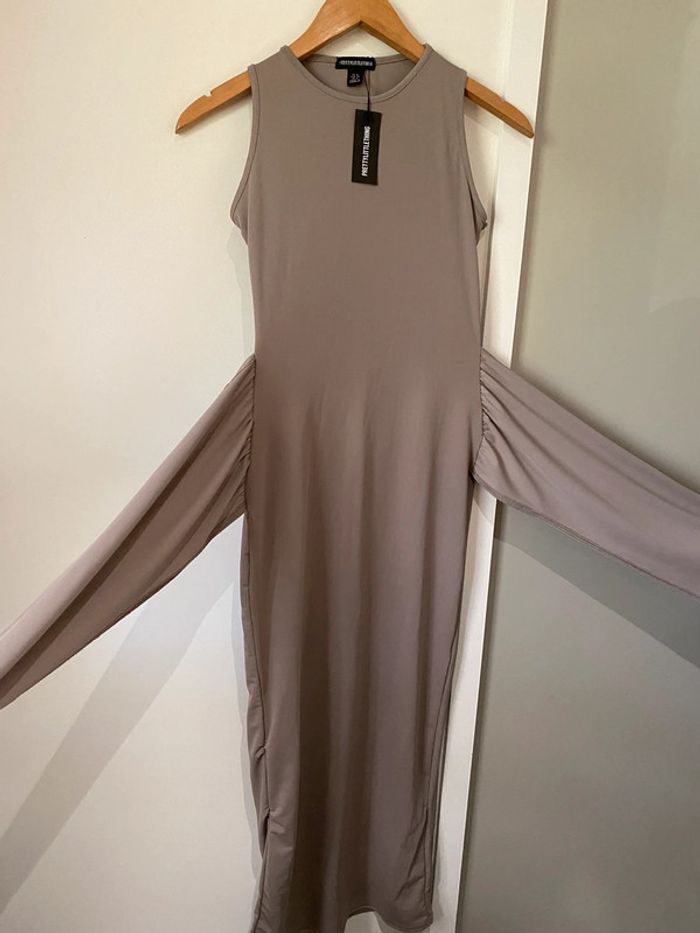 Robe longue drapée nouée taille 34 - photo numéro 2