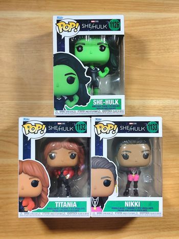 Lot Funko Pop She-Hulk #1126 Titania #1132 Nikki #1133 (She-Hulk)