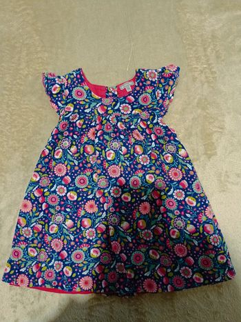 Robe velours fleurs 24 mois