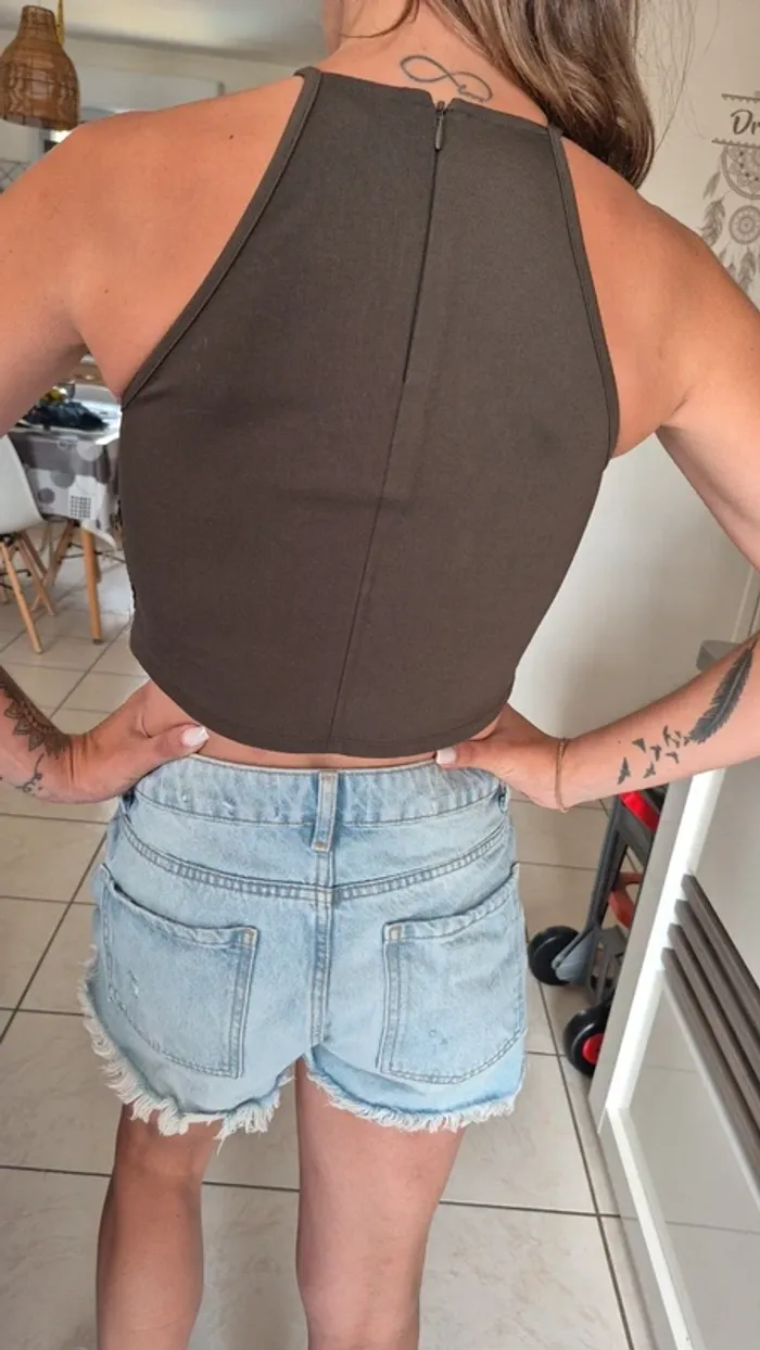 Haut Kaki H&M Taille XS - photo numéro 2