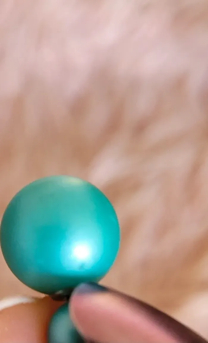 Boucles d'oreilles bleues - photo numéro 4