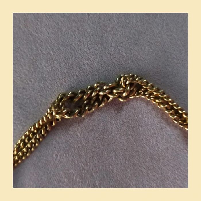 Bracelet vintage doré triple rangs - photo numéro 6
