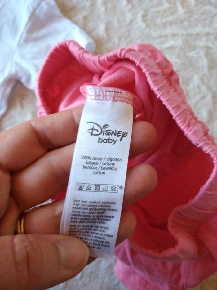 Ensemble été (tee shirt+short) Fille 6 mois Minnie Daisy Disney Baby 100% coton - photo numéro 13