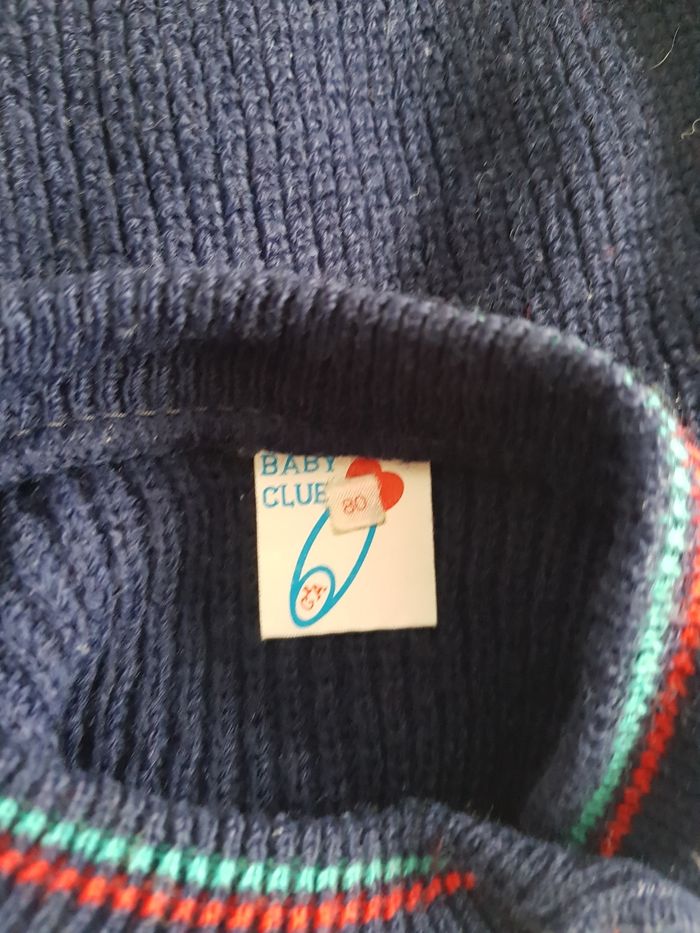 Baby Club (C&A) - Pull tricot à longues manches, col rond - Vintage - (12 mois) - photo numéro 4