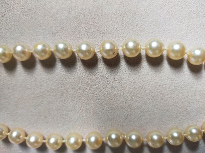 Collier perles nacrées imitation – vintage classique 40 cm – fermoir rond - photo numéro 8