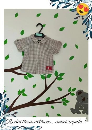 T-shirt chemise 3 mois