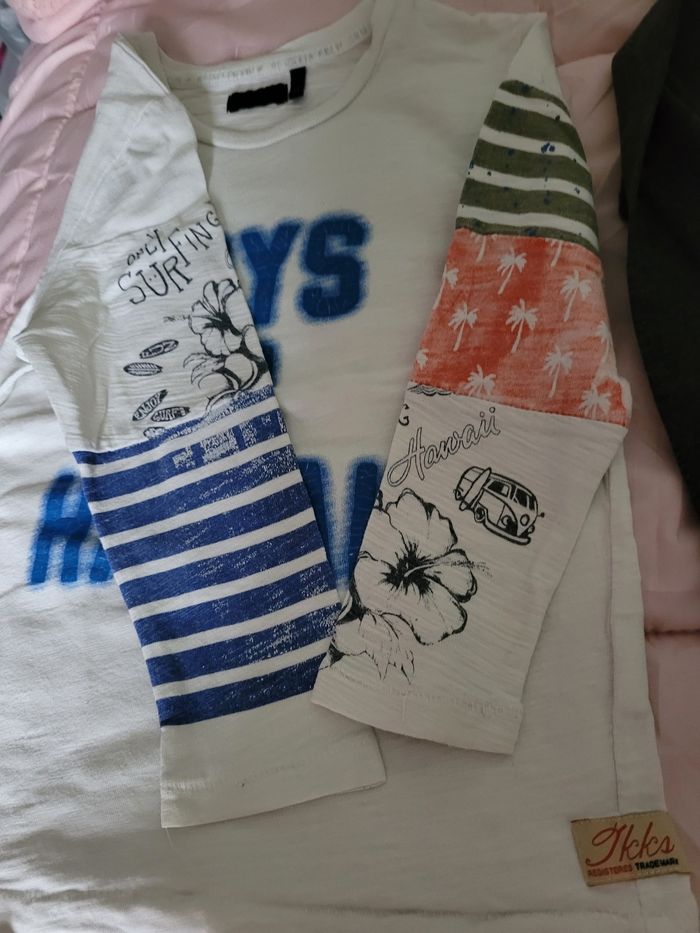 lots 8 t-shirt Mlongue ikks garçon 3ans (25e) - photo numéro 3