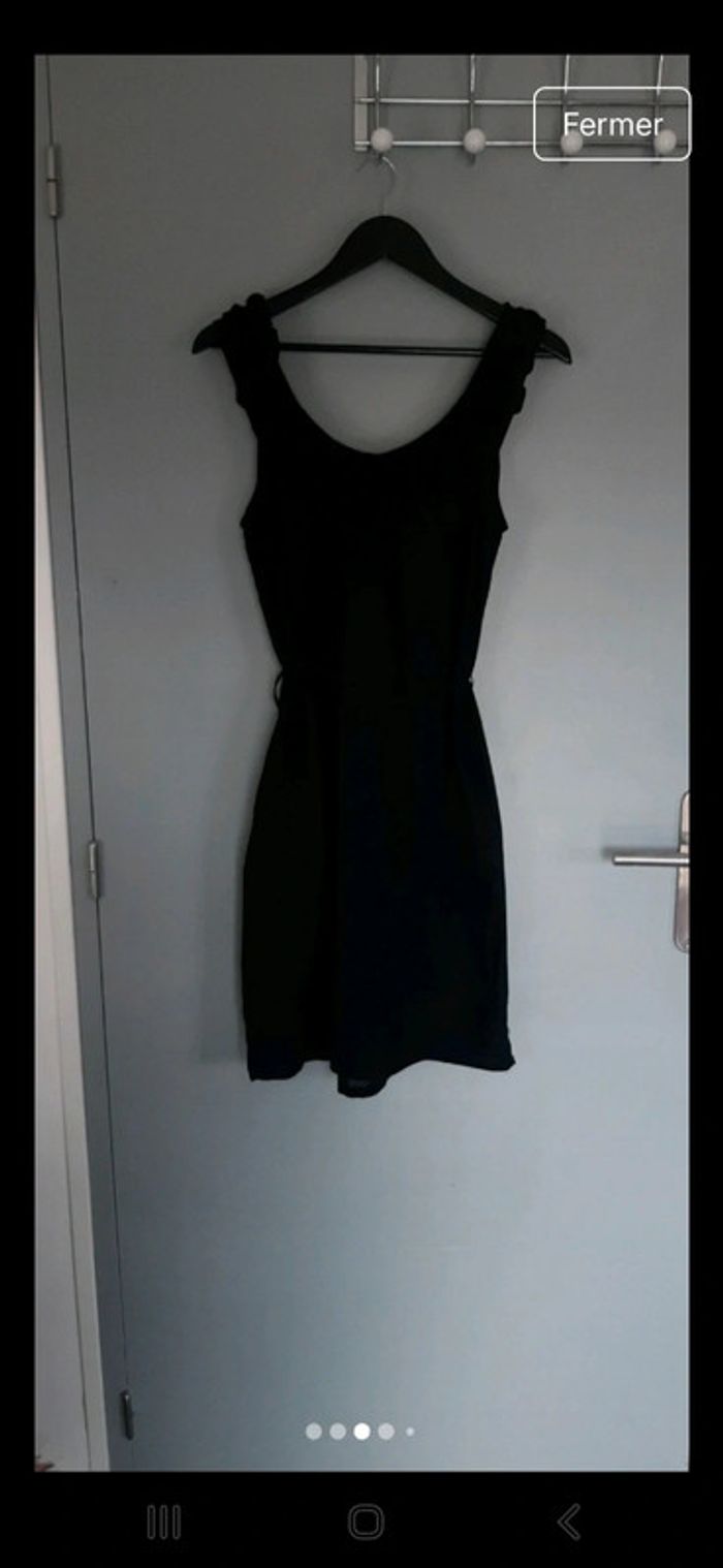 Robe noire Pepe Jeans XS-Détail tressé et ceinture - photo numéro 4