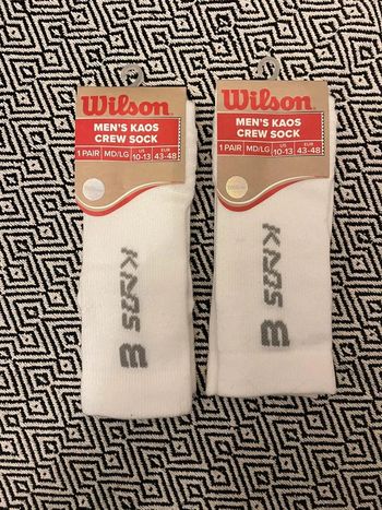 Wilson - 2 paires de chaussettes de Tennis Kaos crew sock Taille 43-48