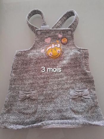 Robe grise smiley 3 mois