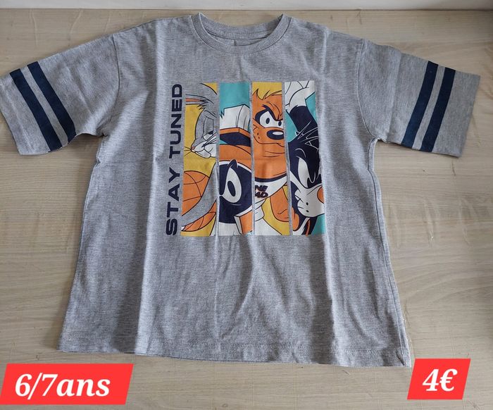 T-shirt manches courtes gris garçon 6/7ans - photo numéro 2