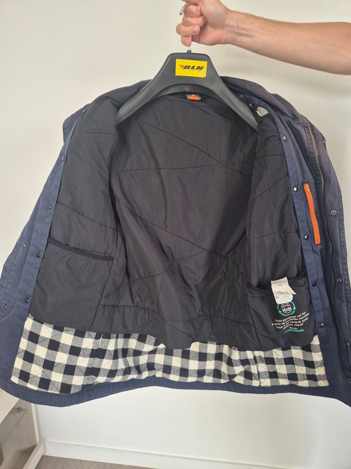 Parka longue bleu marine  taille S - photo numéro 3
