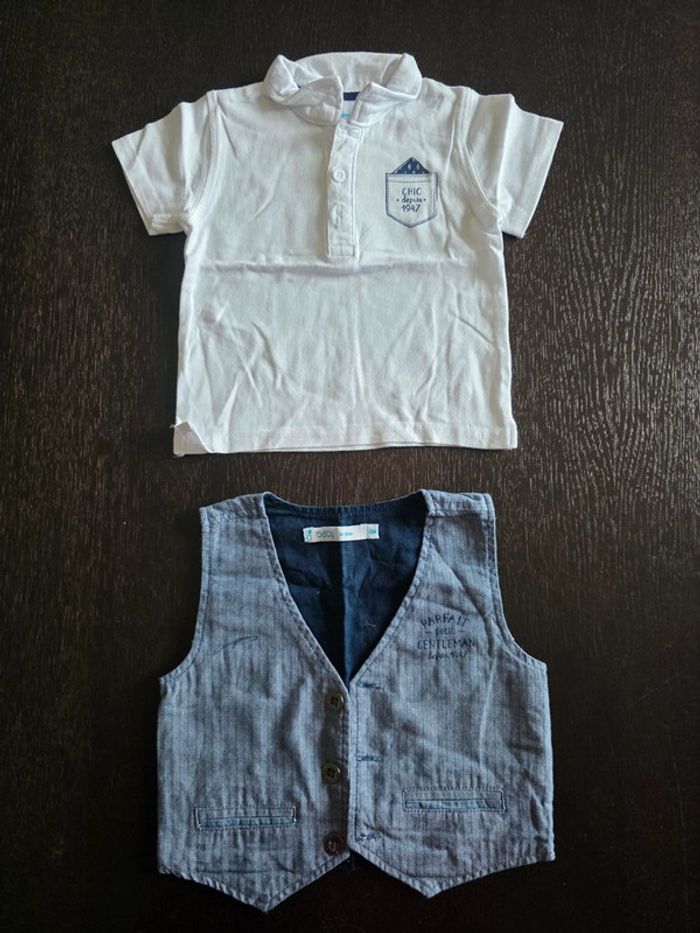 Tee-shirt +bolero en 6 mois