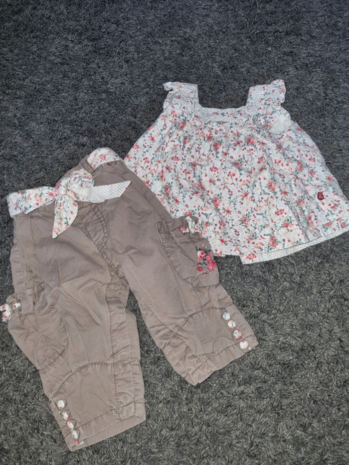 Ensemble d'été fille Sergent Major 6 mois - photo numéro 2