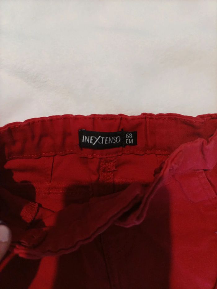 Pantalon rouge toile - photo numéro 4