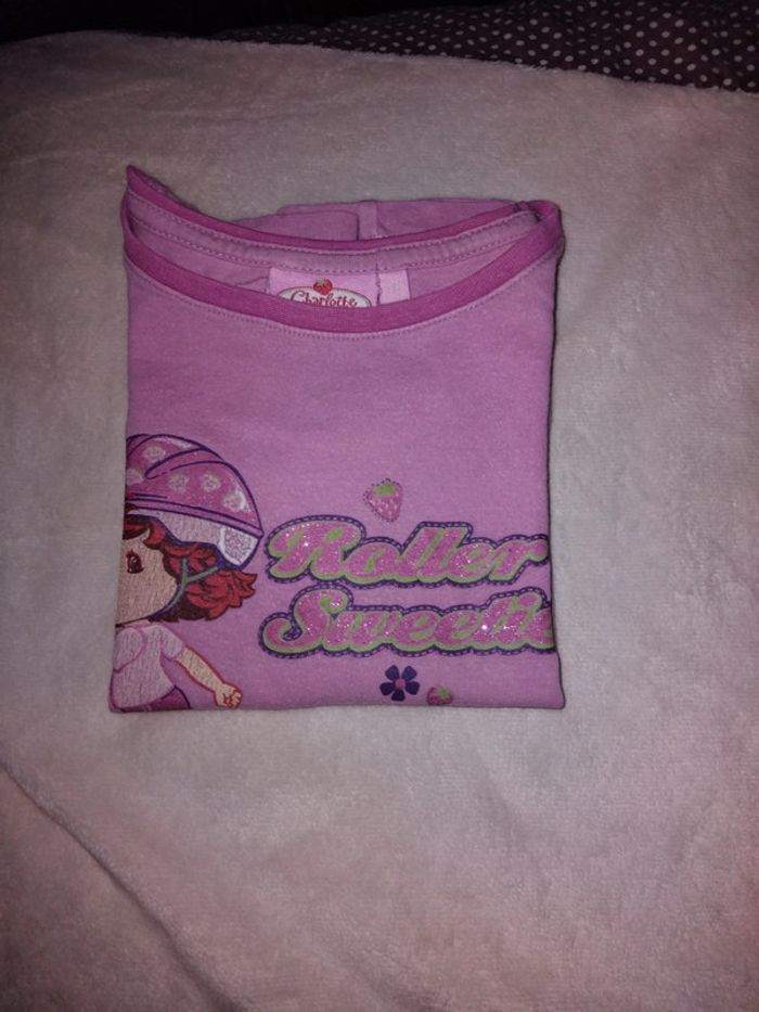 Tee-shirt rose charlottes aux fraises - photo numéro 5